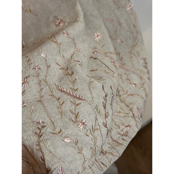 Vintage Bice by Sag Harbor Small Linen Rayon Beaded Beige Nude Maxi Tank Dress - Picture 5 of 8